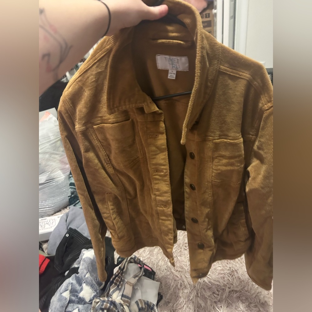 Tan button up jacket